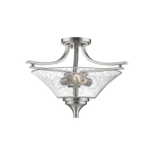 Buy satin-nickel Natalie Flush Mount Ceiling Light by Millennium