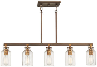Buy harvard-court-bronze-w-gold-hi-with-clear-glass-and-clear-shade Morrow Pendant by Minka-Lavery
