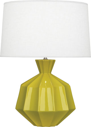 Buy citron-glazed-ceramic Orion Table Lamp by Robert Abbey