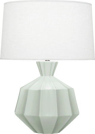 Buy matte-celadon-glazed-ceramic Orion Table Lamp by Robert Abbey