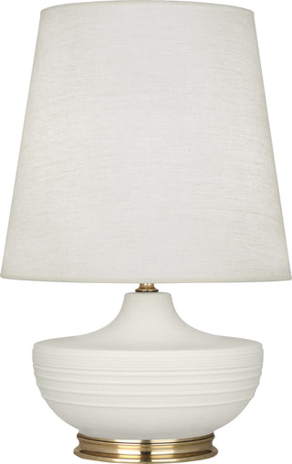 Buy matte-lily-glazed-ceramic-w-modern-brass Michael Berman Nolan Table Lamp by Robert Abbey
