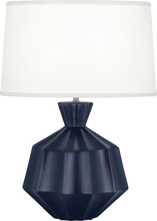 Buy matte-midnight-blue-glazed-ceramic Orion Table Lamp by Robert Abbey