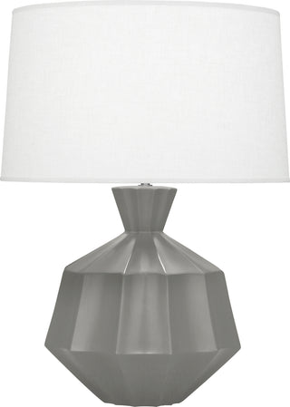 Buy matte-smoky-taupe-glazed-ceramic Orion Table Lamp by Robert Abbey