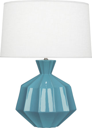 Buy steel-blue-glazed-ceramic Orion Table Lamp by Robert Abbey