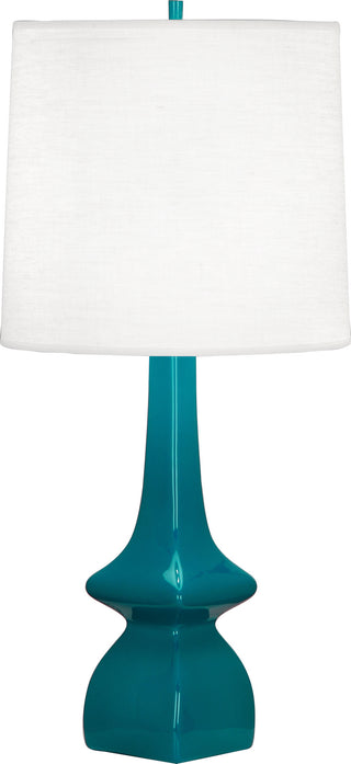 Buy peacock-glazed-ceramic Jasmine Table Lamp by Robert Abbey