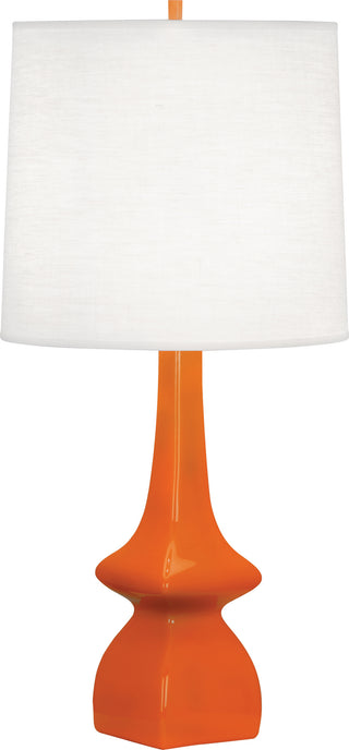 Buy pumpkin-glazed-ceramic Jasmine Table Lamp by Robert Abbey