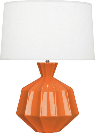 Buy pumpkin-glazed-ceramic Orion Table Lamp by Robert Abbey