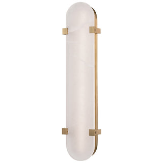 Buy aged-brass-with-white-glass Skylar Outdoor (Damp) Sconce by Hudson Valley