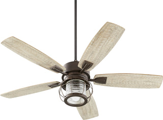 Buy oiled-bronze-finish-with-weathered-oak-blades Galveston Ceiling Fan by Quorum