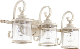 Buy persian-white-with-clear-seeded-glass-and-clear-shade San Miguel Vanity by Quorum