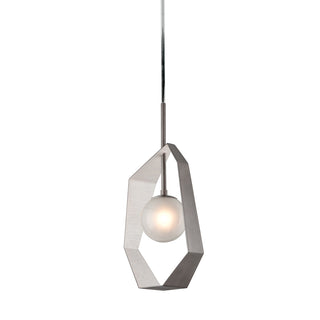 Buy graphite-with-silver-leaf Origami Pendant by Troy Lighting