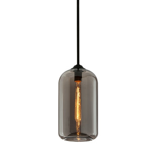 Buy soft-black-with-smoke-glass-and-smoke-shade District Pendant by Troy Lighting
