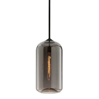 Buy soft-black-with-smoke-glass District Pendant by Troy Lighting