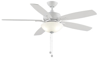 Buy matte-white-finish-with-matte-white-blades Aire Deluxe Ceiling Fan with Light by Fanimation