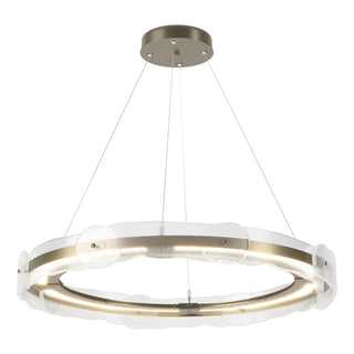 Buy soft-gold-with-clear-glass-zm-glass Solstice Pendant by Hubbardton Forge
