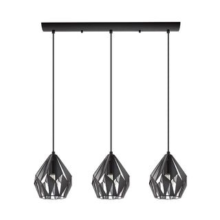 Buy black-with-black-silver-glass Carlton Pendant by Eglo USA