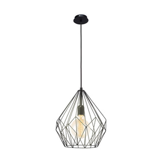 Buy black-with-black-glass Carlton Pendant by Eglo USA