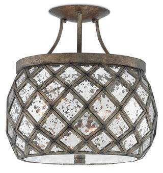 Buckminster Collection Flush Mount Ceiling Light by Currey and Company