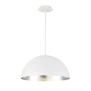 Buy silver-leaf-white-and-silver-gray-shade Yolo Pendant by Modern Forms