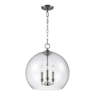 Buy satin-nickel Lawler Outdoor (Damp) Pendant by Visual Comfort Studio