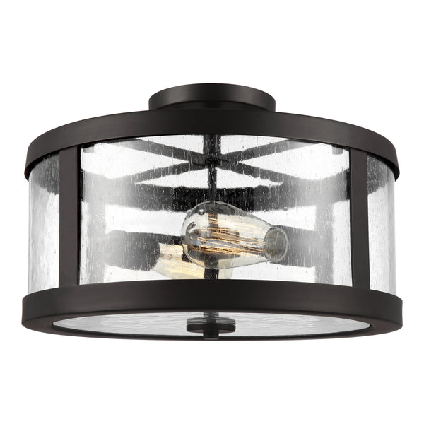 Harrow Outdoor (Damp) Flush Mount Ceiling Light by Visual Comfort Studio