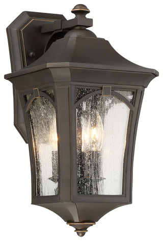 Buy oil-rubbed-bronze-w-gold-highlights-with-clear-seeded-glass Solida Outdoor (Wet) Wall Lantern by Minka-Lavery