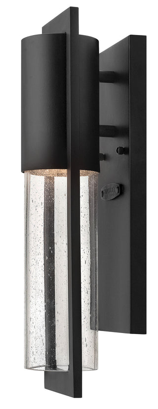 Buy black-with-clear-seedy-glass-and-clear-shade Shelter Outdoor (Wet) Wall Lantern by Hinkley