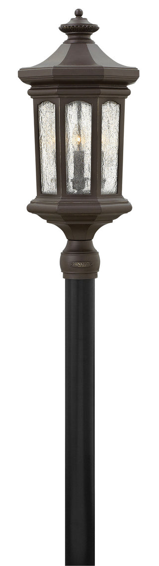 Buy oil-rubbed-bronze-with-clear-seedy-glass-and-clear-shade Raley Outdoor (Wet) Post Lantern by Hinkley