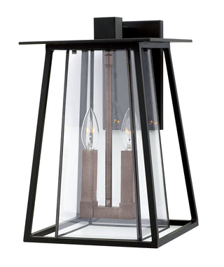 Buy black-with-clear-bound-glass-and-clear-shade Walker Outdoor (Wet) Wall Lantern by Hinkley