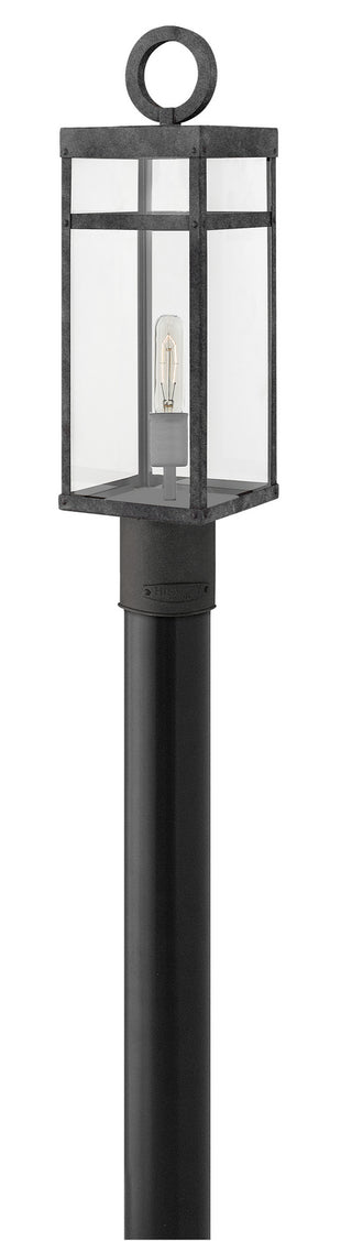 Buy aged-zinc-with-clear-glass-and-clear-shade Porter Outdoor (Wet) Lantern by Hinkley