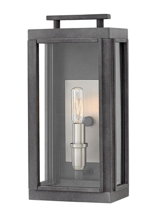 Buy aged-zinc-with-clear-glass Sutcliffe Outdoor (Wet) Sconce by Hinkley