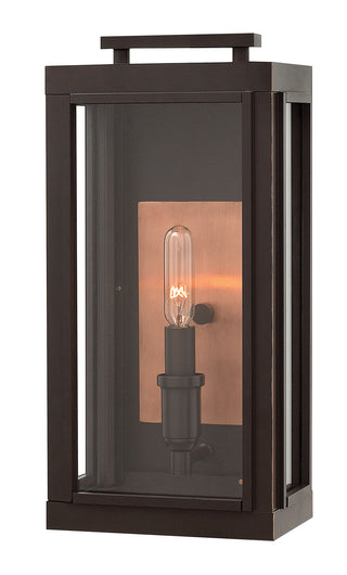 Buy oil-rubbed-bronze-with-clear-glass-and-clear-shade Sutcliffe Outdoor (Wet) Sconce by Hinkley