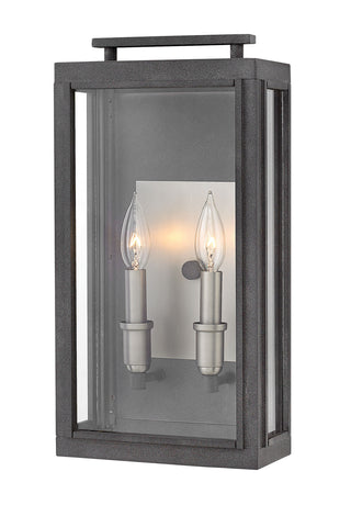 Buy aged-zinc-with-clear-glass-and-clear-shade Sutcliffe Outdoor (Wet) Sconce by Hinkley