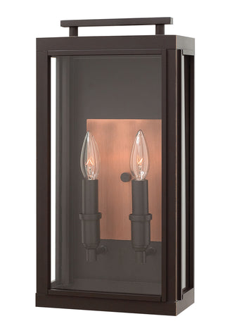 Buy oil-rubbed-bronze-with-clear-glass-and-clear-shade Sutcliffe Outdoor (Wet) Sconce by Hinkley