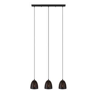 Buy matte-black-with-matte-black-gold-glass Safi Pendant by Eglo USA