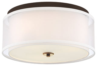 Buy painted-bronze-w-natural-brushed-brass Studio Outdoor (Damp) Flush Mount Ceiling Light by Minka-Lavery