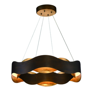 Buy bronze-gold-with-ring-gold-steel-glass Vaughan Chandelier by Eurofase