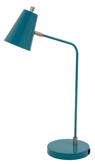 Buy teal-with-metal-glass Kirby Table Lamp by House of Troy