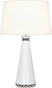 Lily Lacquered Paint/Polished Nickel with Fondine Fabric Shade Glass