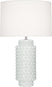 Lily Glazed Textured Ceramic with Fondine Fabric Shade Glass