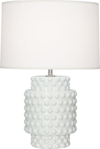 Buy lily-glazed-textured-ceramic-with-fondine-fabric-shade-glass Dolly Lamp by Robert Abbey