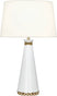 Lily Lacquered Paint/Modern Brass with Fondine Fabric Shade Glass