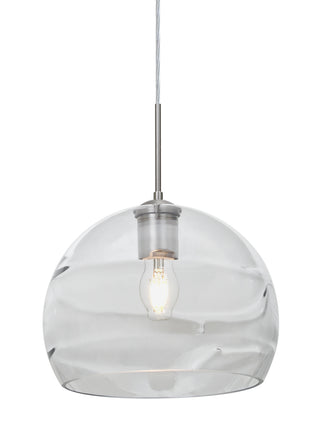 Buy satin-nickel-with-clear-8-25-x-10-625-x-10-625-glass Spirit Pendant by Besa