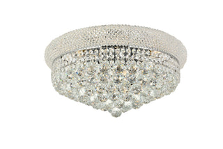 Buy chrome-and-clear-shade Primo Flush Mount Light by Elegant Lighting
