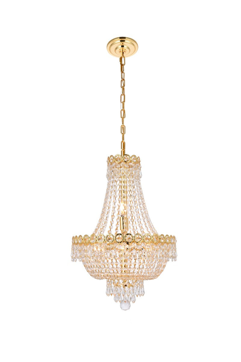 Century Pendant by Elegant Lighting – Lights: 8 Light (16.00"L x 16.00"W x 22.00"H) – Finish: Gold – Elegant Lighting-V1900D16G/RC