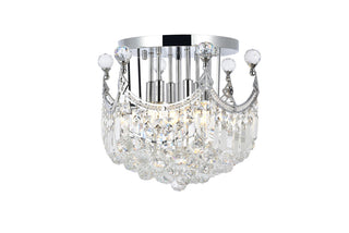 Buy chrome-and-clear-shade Corona Flush Mount Ceiling Light by Elegant Lighting