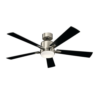 Buy polished-nickel-finish-with-black-blades Lucian Elite Ceiling Fan with Light by Kichler