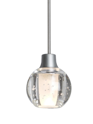 Buy satin-nickel-with-clear-bubble-3-x-3-15-x-3-15-glass Boca Pendant by Besa