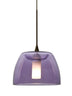 Bronze with Plum 3.625``x 5.5``x 5.5`` Glass and Purple Shade