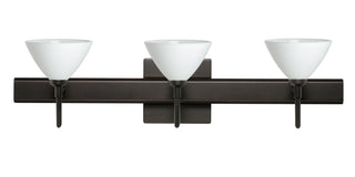 Buy bronze-with-white-2-875-x-5-x-5-glass Domi Sconce by Besa